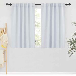RYB HOME White Curtains for Bedroom Room Darkening Curtains for Kitchen Cafe